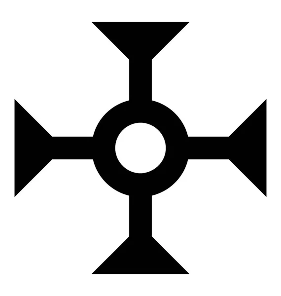 Glifo Icono Diseño Forma Cruz Símbolo Cruz — Archivo Imágenes Vectoriales