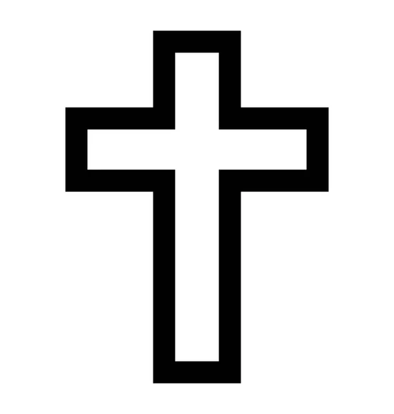 Křesťanství Symbol Glyf Ikony Designu — Stockový vektor