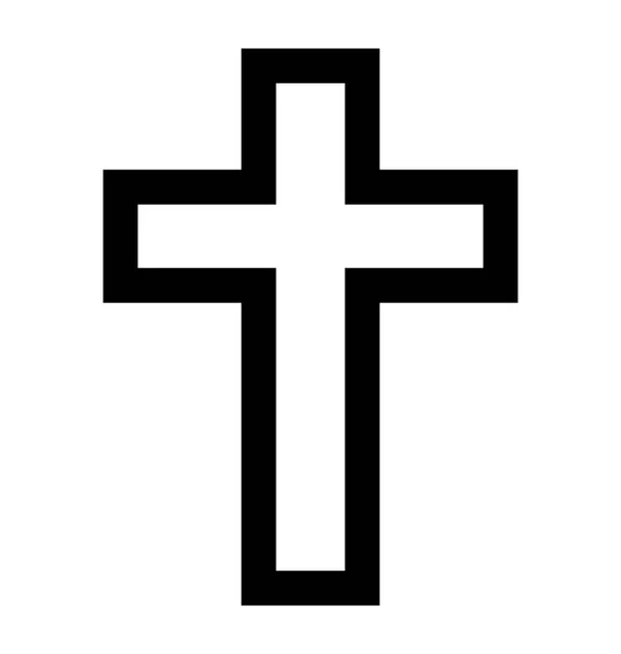 Christendom Symbool Glyph Pictogram Ontwerp — Stockvector