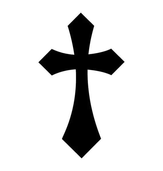 十字の記号のグリフ アイコン デザイン — ストックベクタ