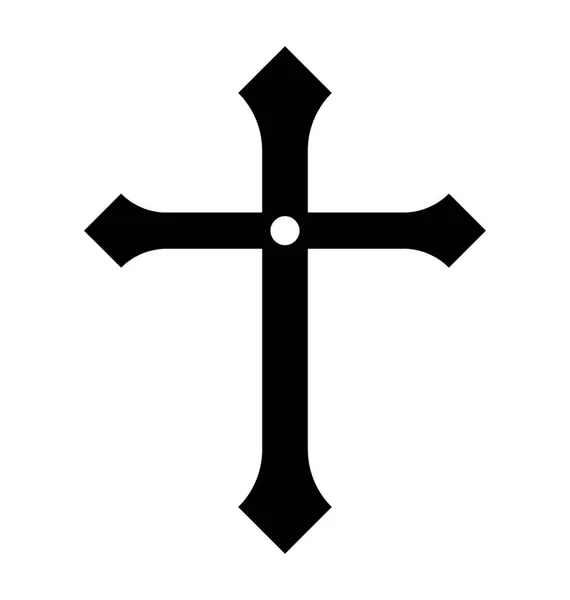 Kristendomen Symbol Glyph Ikon Design — Stock vektor
