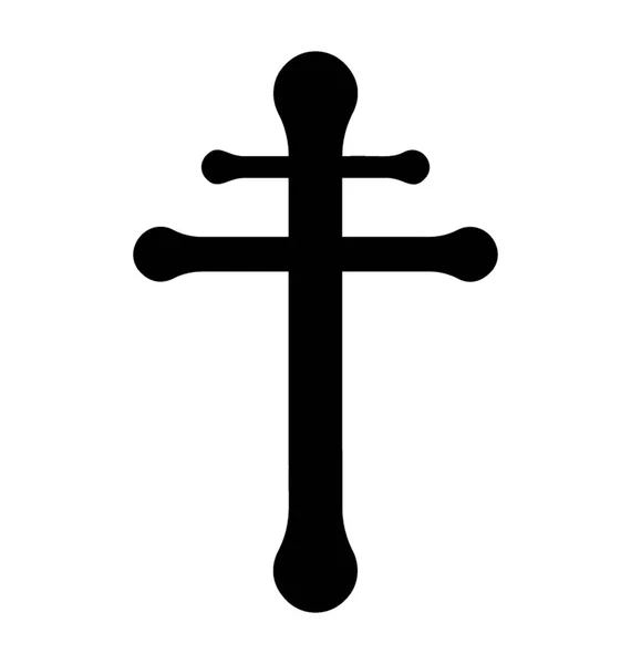 Design Icona Glifo Forma Croce Simbolo Croce — Vettoriale Stock
