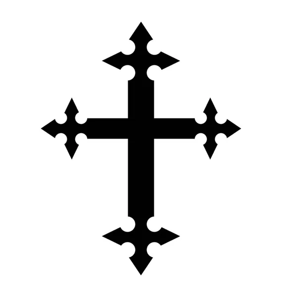 Glyphe Icône Conception Croix Symbole — Image vectorielle