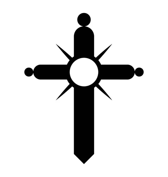 Christentum Kreuz Glyphen Ikone Design Kreuz Design — Stockvektor