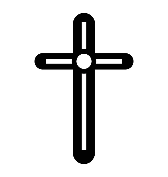 Christianisme Symbole Glyphe Icône Conception — Image vectorielle