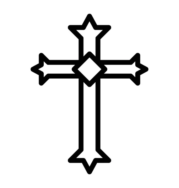 Christentum Symbol Glyphen Symboldesign — Stockvektor