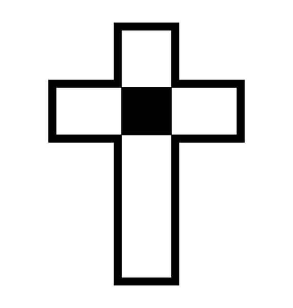 Christianisme Symbole Glyphe Icône Conception — Image vectorielle