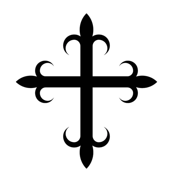 Cristianismo Cruz Glifo Icono Diseño Cruz Diseño — Archivo Imágenes Vectoriales