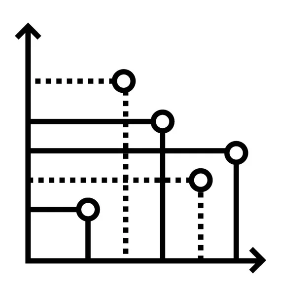 Liniensymbol Einer Statistischen Darstellung — Stockvektor