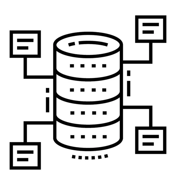 Büyük Veri Satırı Simgesi Tasarım — Stok Vektör