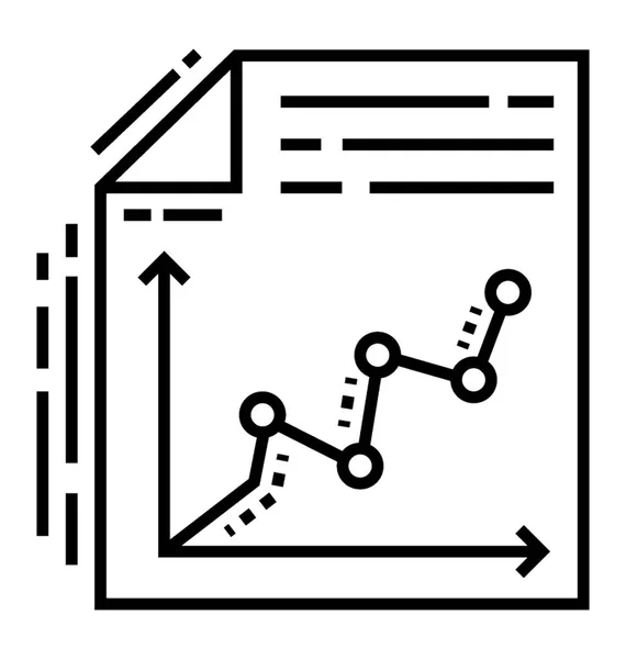 Line Icon Business Chart — Stock Vector