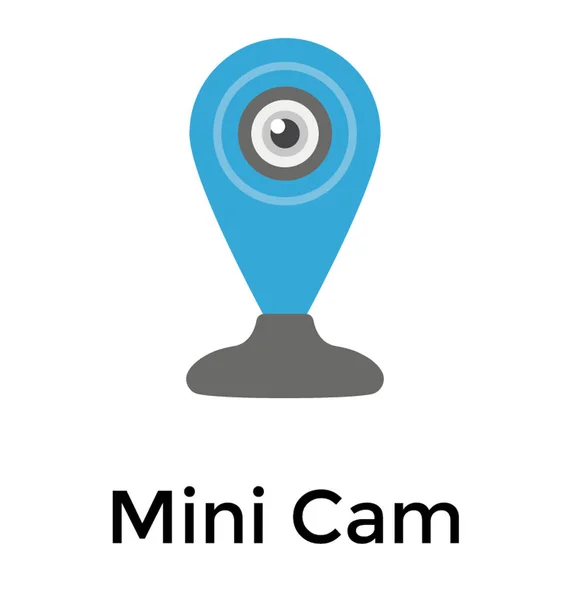 Mini Cam Design Ícone Plano — Vetor de Stock