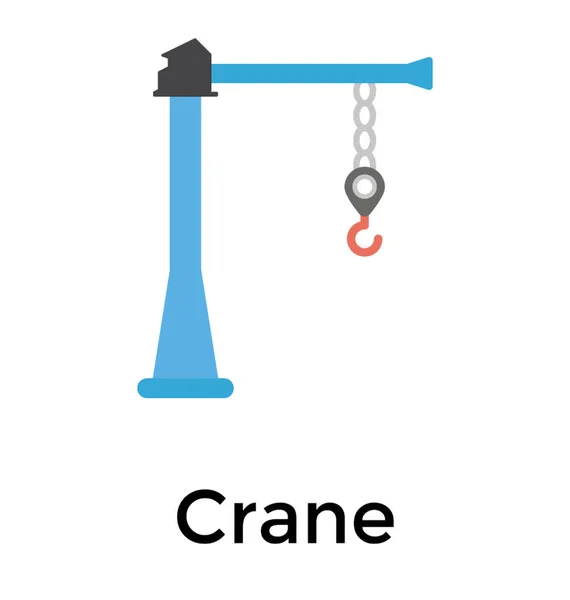 Roboterkran Flache Ikone Design — Stockvektor