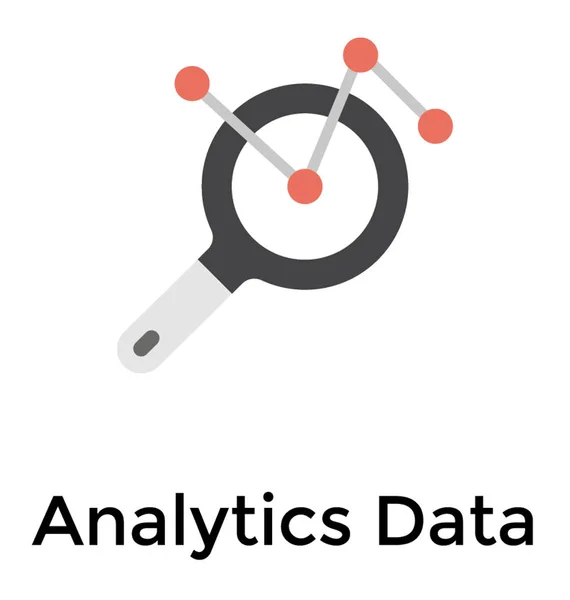 Data Analytics Flat Icon Design — Stock Vector