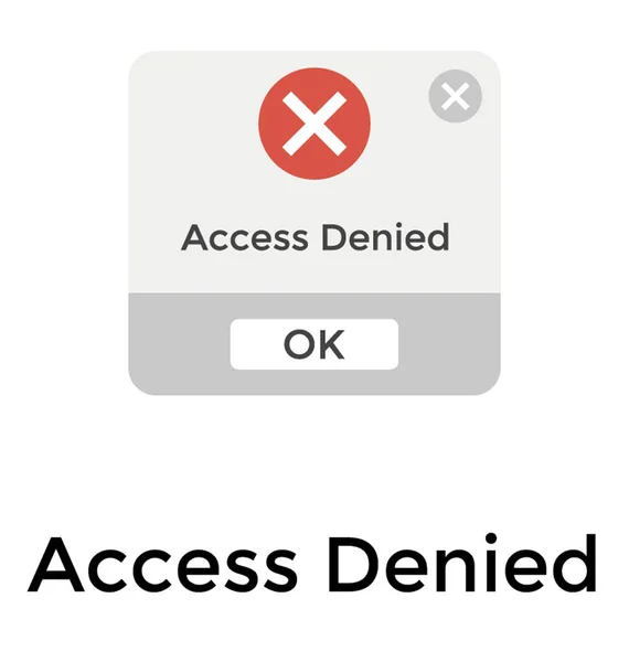 Toegang Geweigerd Niet Geautoriseerde Persoon Plat Pictogram — Stockvector