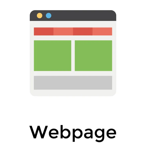 Page Web Design Icône Plate — Image vectorielle