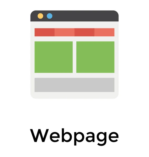 Web Seite Flaches Icon Design — Stockvektor