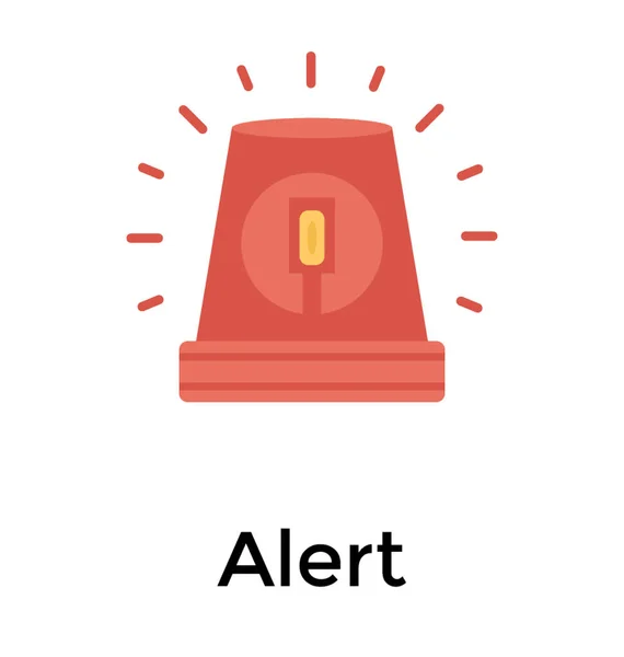 Alert Flat Icon Design — Stock Vector