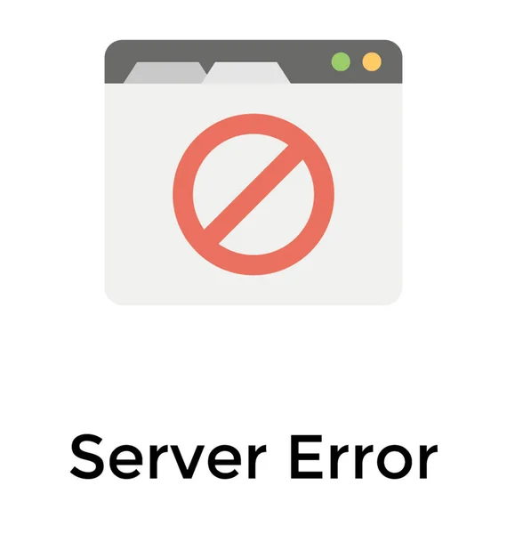 Server Fehler Flaches Icon Design — Stockvektor