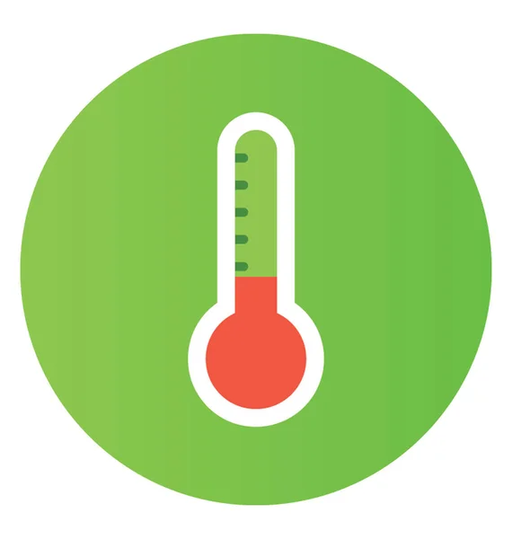 Icono Plano Vectorial Redondeado Temperatura — Vector de stock