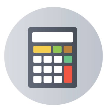 Hesap makinesi, elektronik Array.length cihaz, düz simgesi.