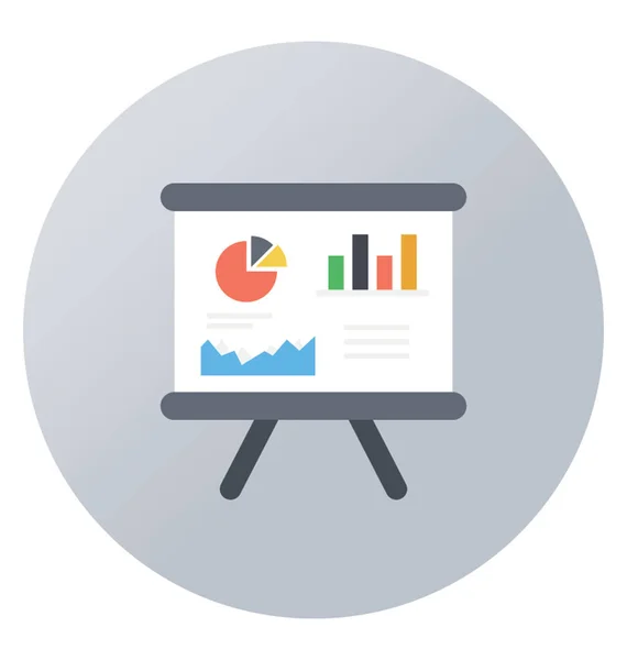 Representación Gráfica Icono Vectorial Redondeado Plano — Archivo Imágenes Vectoriales