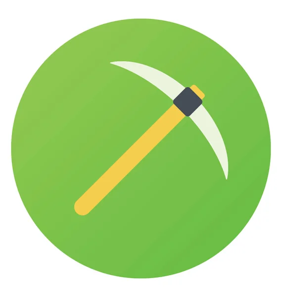 Pickaxe Flat Rounded Vector Icon — Stock Vector