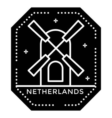 Hollanda glif simgesi tasarım 