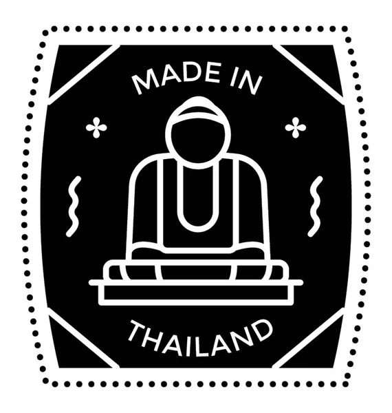 Etykieta Paszport Tajlandia Stempel — Wektor stockowy