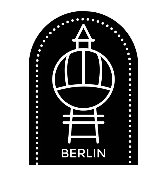 Reizen Logo Berlijn Stempel — Stockvector