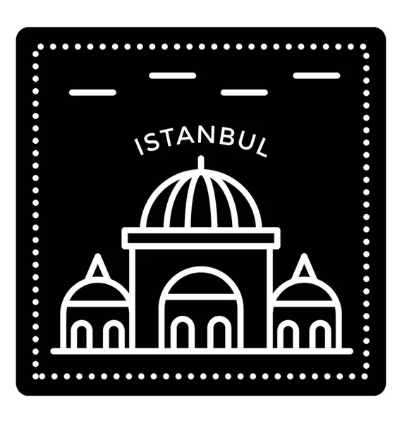 Rótulo Turco Carimbo Istanbul — Vetor de Stock