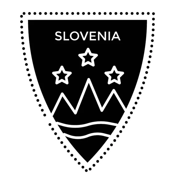スロベニア モノグラム グリフ アイコン — ストックベクタ