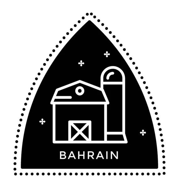 Arabiska Pass Stämpel Bahrain Stämpel — Stock vektor