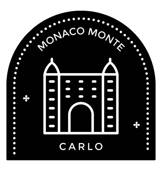 Carlo Monaco Stempel Pictogram — Stockvector