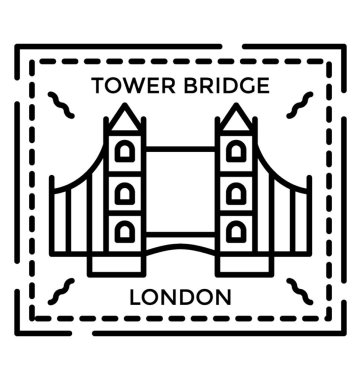 İngiltere'de sembolü, london bridge pul simgesini 