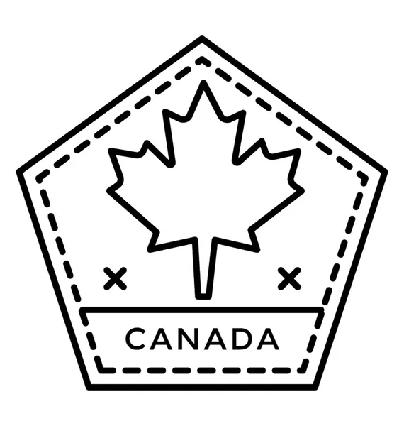 Canada Line Icon Vector — Stock Vector