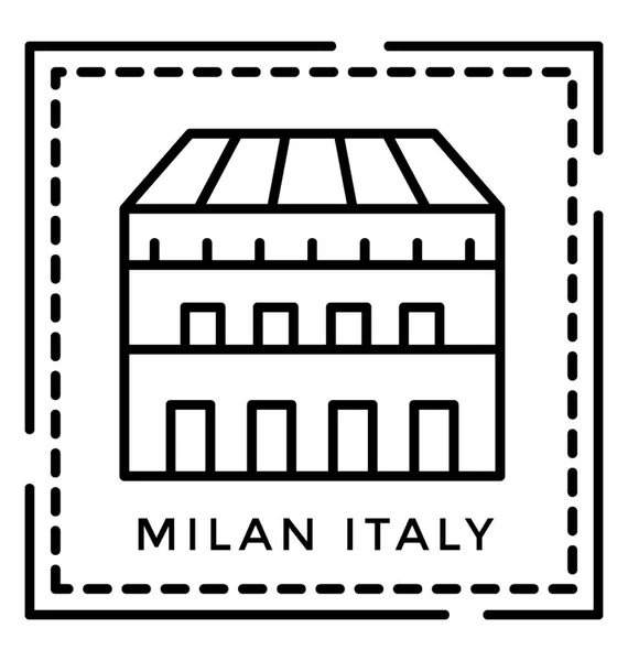 Мілан Італія Штамп Паспорта — стоковий вектор