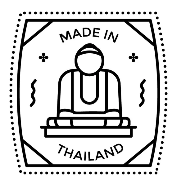 タイ切手パスポート ラベル — ストックベクタ