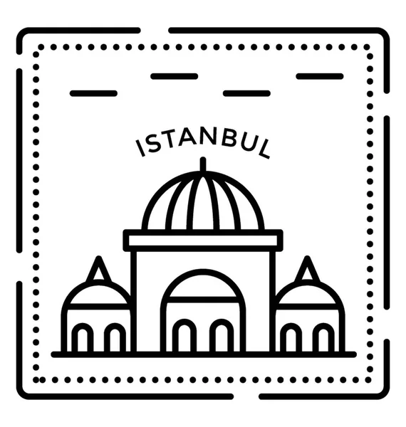 Turkiska Etikett Istanbul Stämpel — Stock vektor