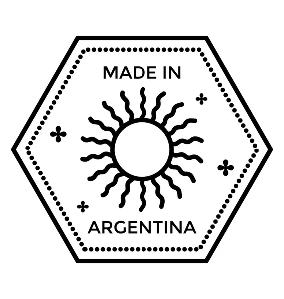 Argentyna Stempel Ikona Podróży — Wektor stockowy