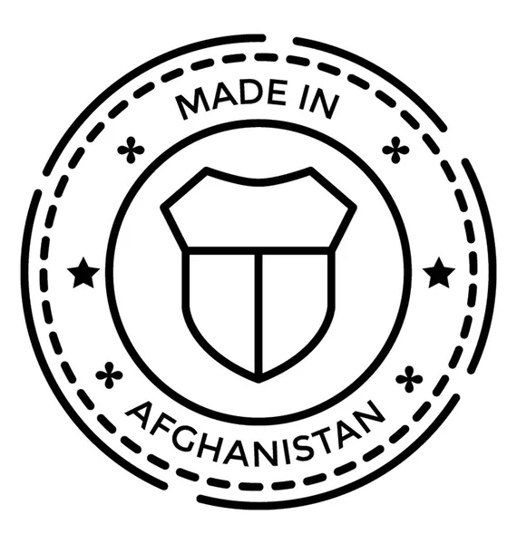 Afghanistan Seal Line Icon — Stock Vector