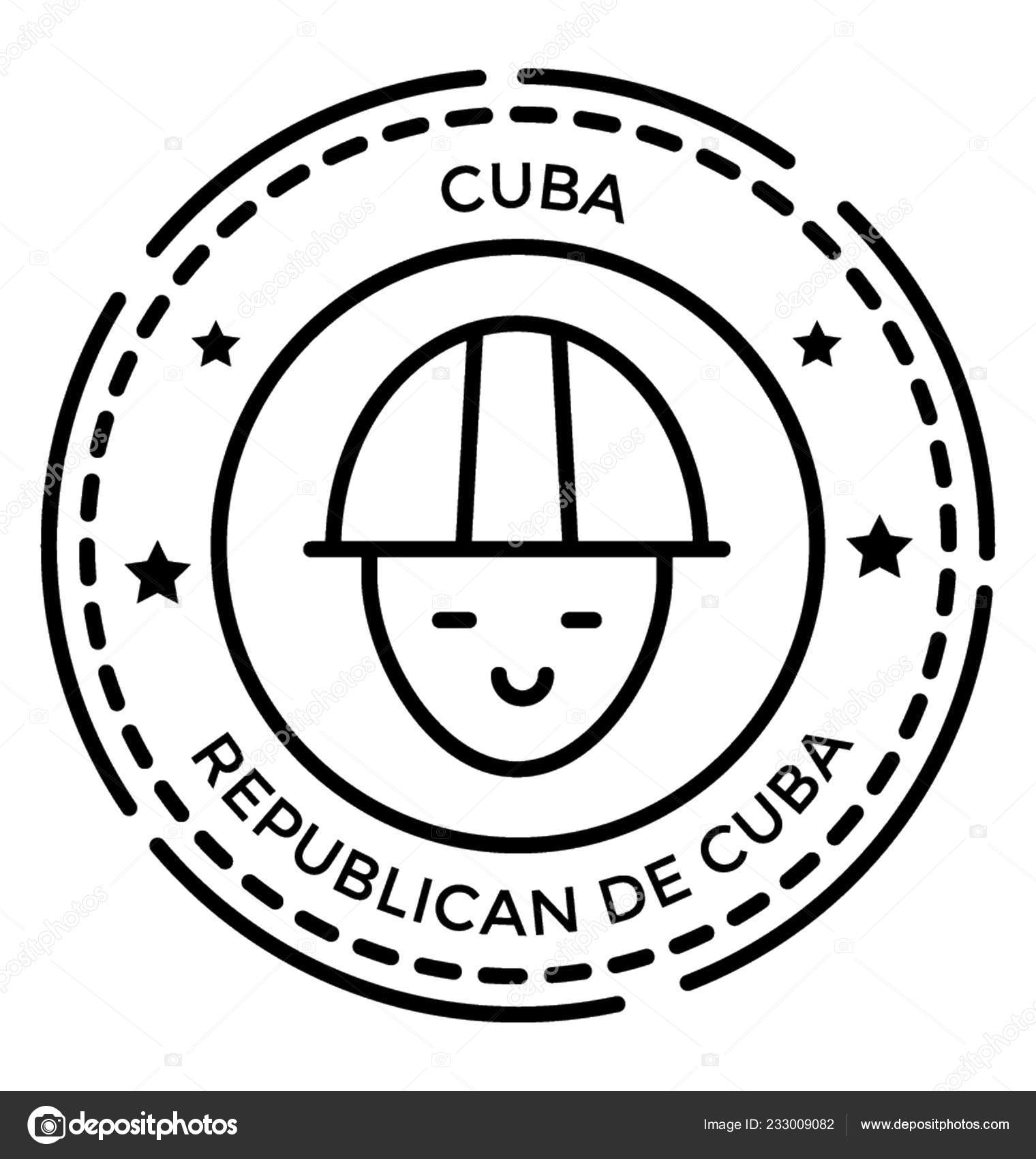 Foreign Passport Stamp Cuba Stamp Stock Vector Image by ©prosymbols