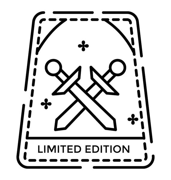 リミテッド エディション ロゴの線アイコン — ストックベクタ