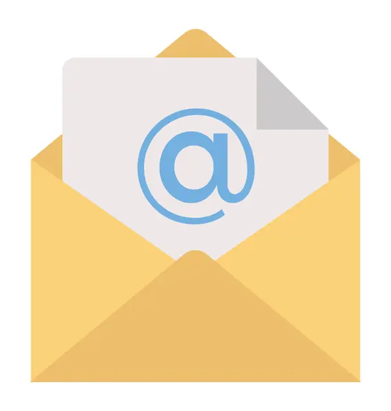 Электронная Почта Значок Квартиры Электронной Почты — стоковый вектор