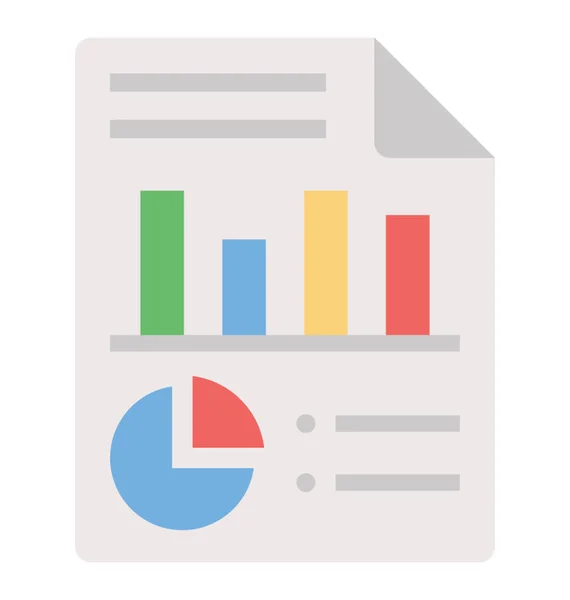 Affärsdokument Analytics Flat Ikonen — Stock vektor