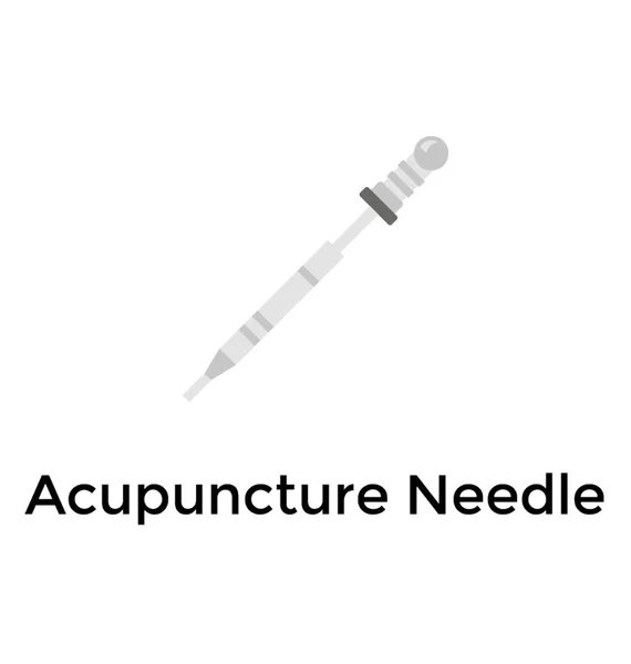 Acupuncture needle flat icon design