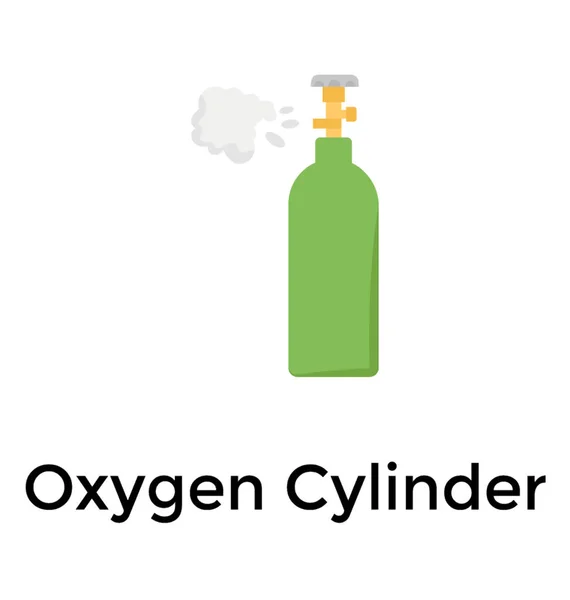 Flaches Design Für Sauerstoffflaschen — Stockvektor