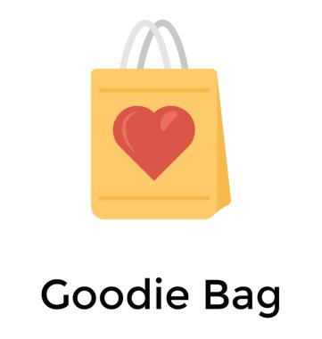 Goodie bag flat vector icon clipart