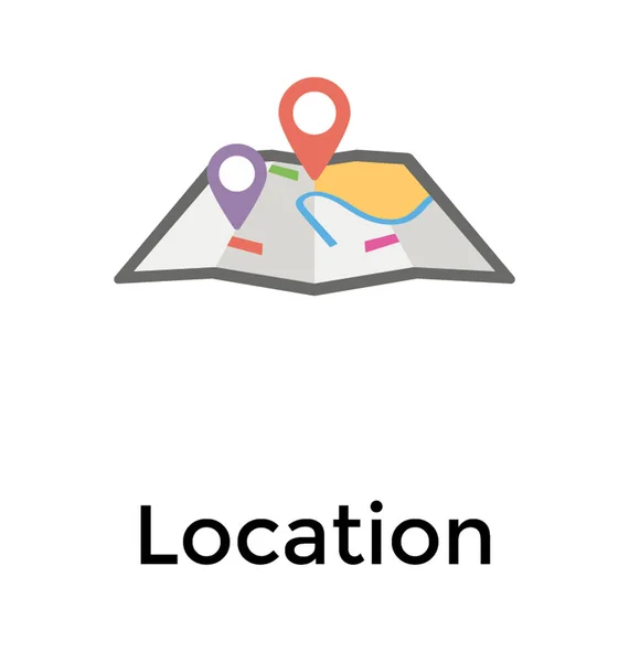 Location Flat Icon Vector — Stock Vector