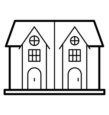 Bir evin satırı simgesi 